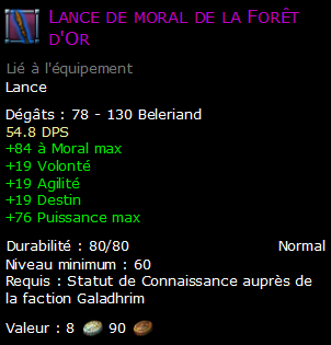 Lance de moral de la Forêt d'Or