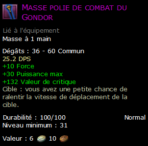 Masse polie de combat du Gondor