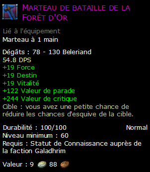 Marteau de bataille de la Forêt d'Or