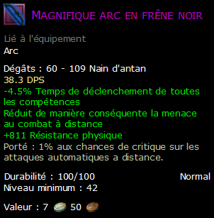 Magnifique arc en frêne noir