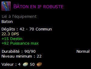 Bâton en if robuste