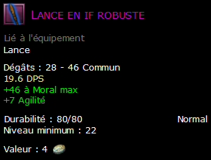 Lance en if robuste