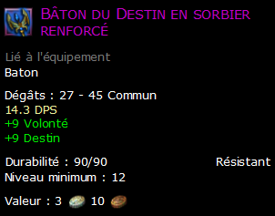 Bâton du Destin en sorbier renforcé