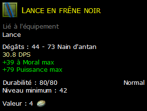 Lance en frêne noir