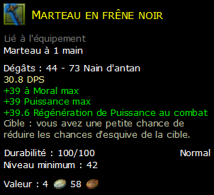 Marteau en frêne noir