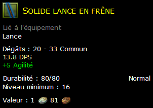 Solide lance en frêne