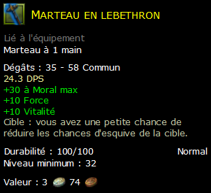 Marteau en lebethron