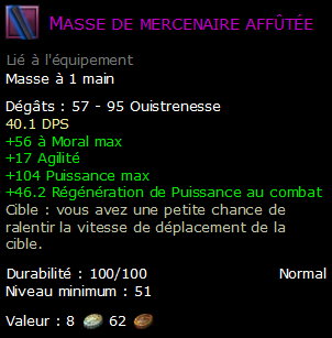 Masse de mercenaire affûtée