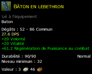 Bâton en lebethron