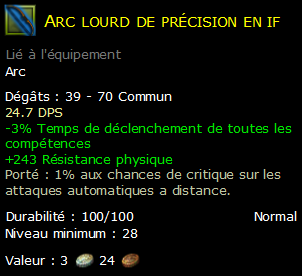 Arc lourd de précision en if