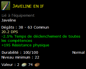 Javeline en if