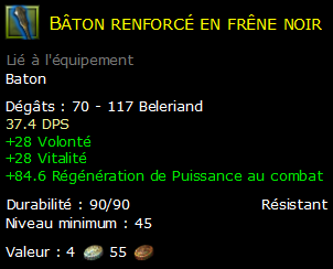 Bâton renforcé en frêne noir