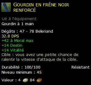 Gourdin en frêne noir renforcé