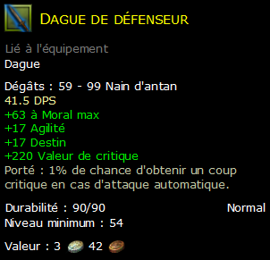 Dague de défenseur