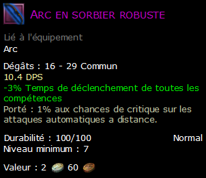 Arc en sorbier robuste