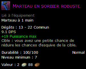 Marteau en sorbier robuste