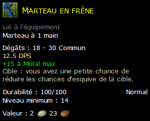 Marteau en frêne