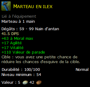 Marteau en ilex