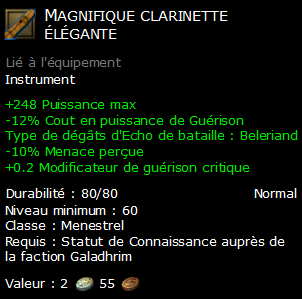 Magnifique clarinette élégante