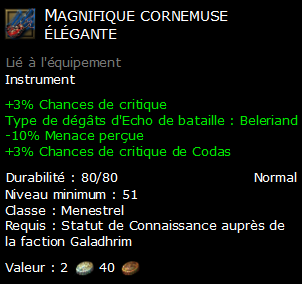 Magnifique cornemuse élégante