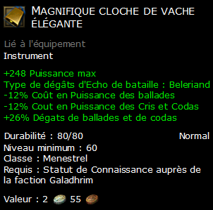 Magnifique cloche de vache élégante