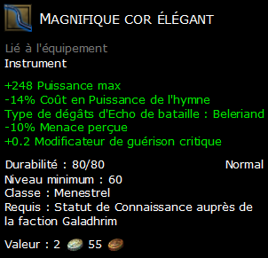 Magnifique cor élégant