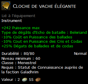 Cloche de vache élégante