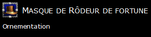 Masque de Rôdeur de fortune