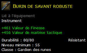 Burin de savant robuste