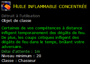 Huile inflammable concentrée