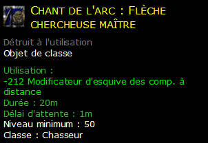 Chant de l'arc : Flèche chercheuse maître