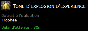 Tome d'explosion d'expérience