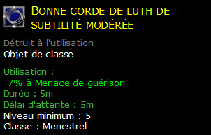 Bonne corde de luth de subtilité modérée