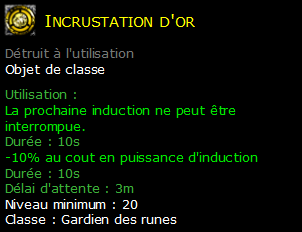 Incrustation d'or