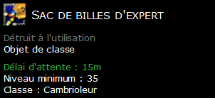 Sac de billes d'expert