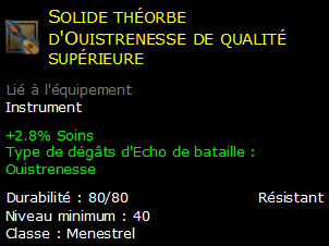 Solide théorbe d'Ouistrenesse de qualité supérieure