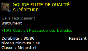 Solide flûte de qualité supérieure