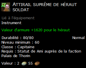 Attirail suprême de héraut soldat