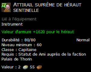 Attirail suprême de héraut sentinelle