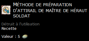 Méthode de préparation d'attirail de maître de héraut soldat