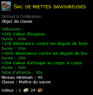 Sac de miettes savoureuses