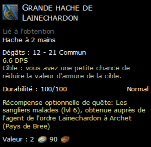 Grande hache de Lainechardon