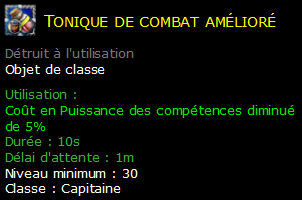 Tonique de combat amélioré