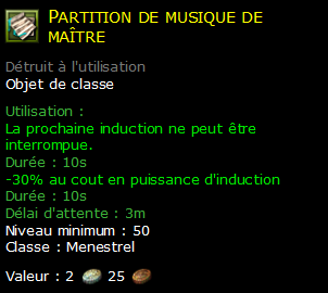 Partition de musique de maître