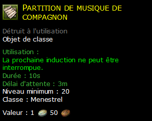 Partition de musique de compagnon