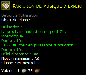 Partition de musique d'expert