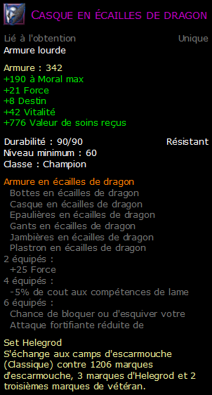 Casque en écailles de dragon