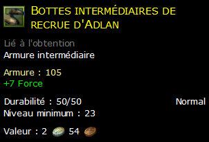 Bottes intermédiaires de recrue d'Adlan