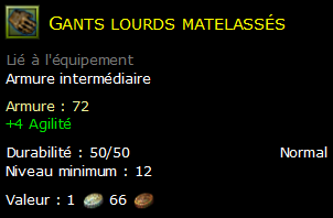 Gants lourds matelassés