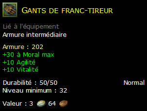 Gants de franc-tireur